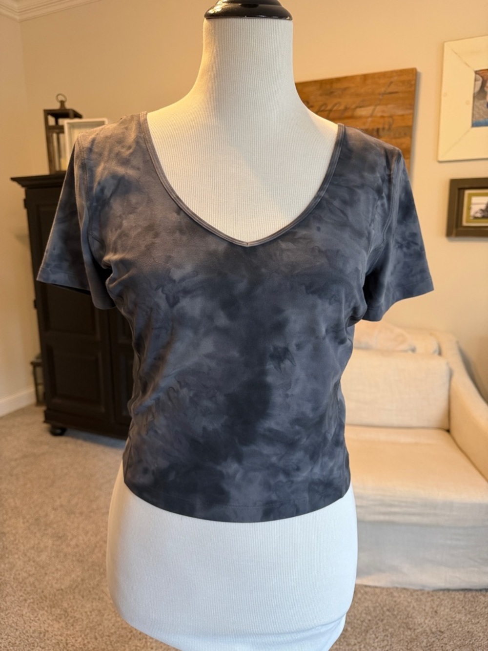 Lululemon SS Align Black/Grey Tee, Size 10 NWOT